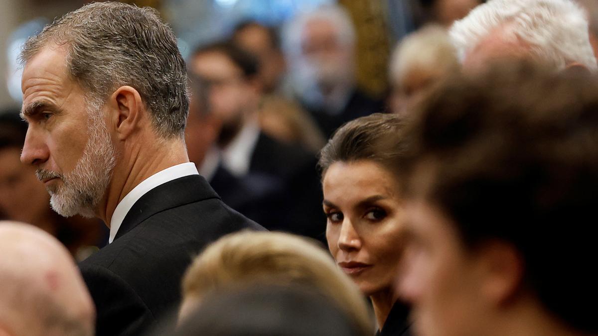 Los reyes Felipe y Letizia, en el funeral del rey Constantino de Grecia.