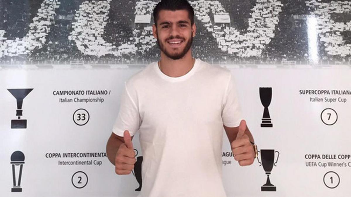 Morata, a su llegada a Turín