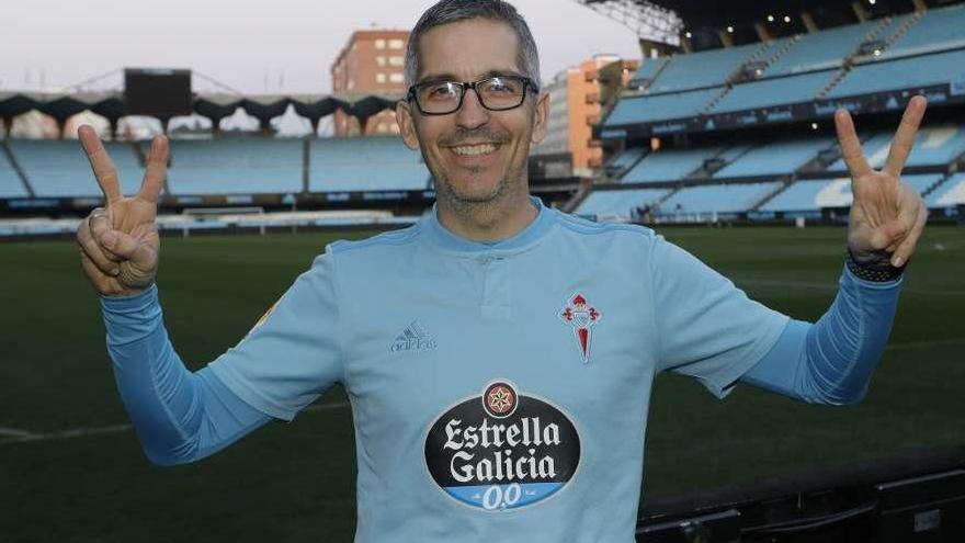 Dani Clemente, ayer en Balaídos. // R. Grobas