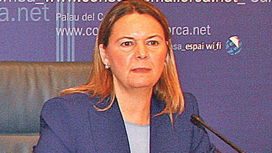 La presidenta del Consell, María Salom, ayer.