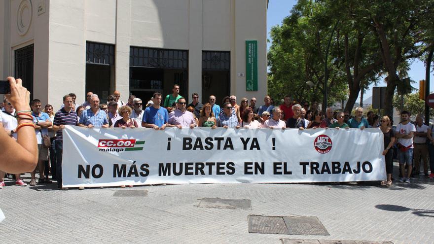 La concentración sindical de este jueves.