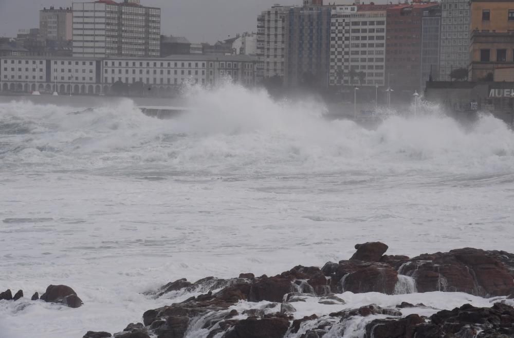 Temporal de viento en A Coruña