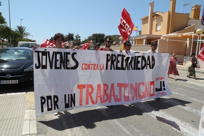 Protesta del sector de la hostelería en La Manga