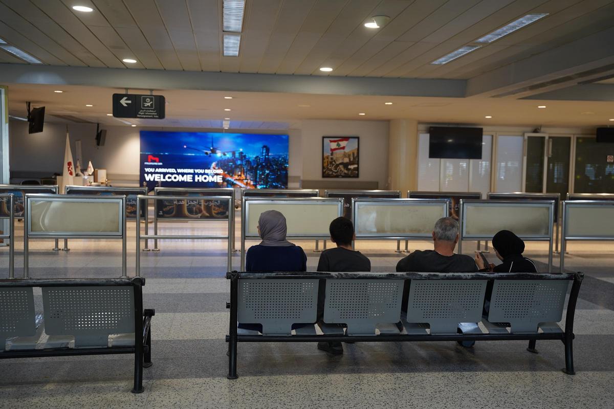 Sala de llegadas del aeropuerto de Beirut