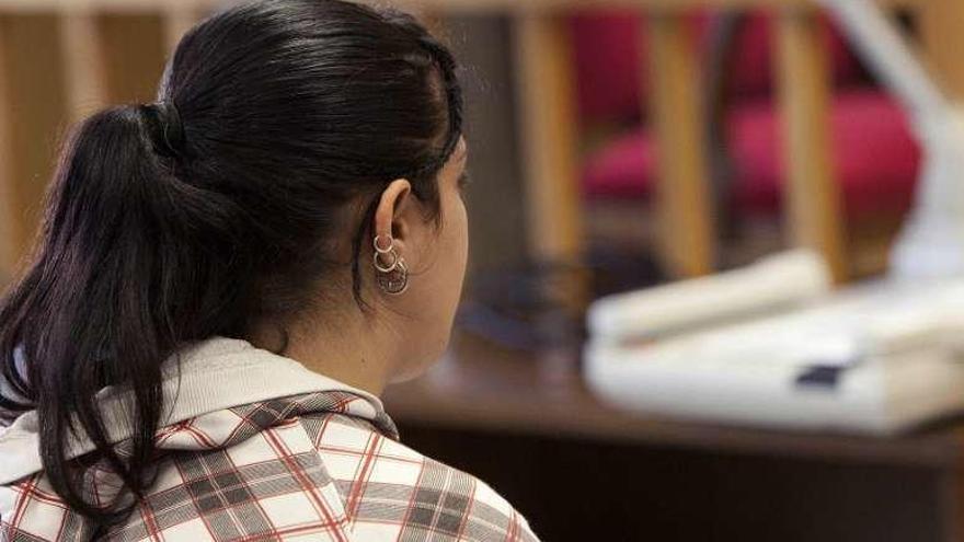 La joven Eva R. D., durante el juicio.