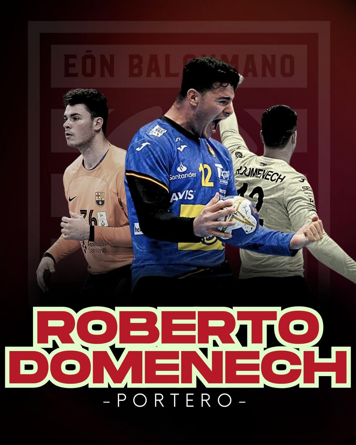 Anuncio del Horneo Eón del fichaje de Roberto Domenech.