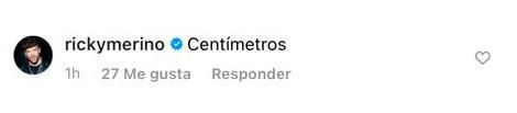 Ricky Merino responde a Cepeda en Instagram