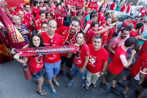 Manifestación en apoyo al Real Murcia