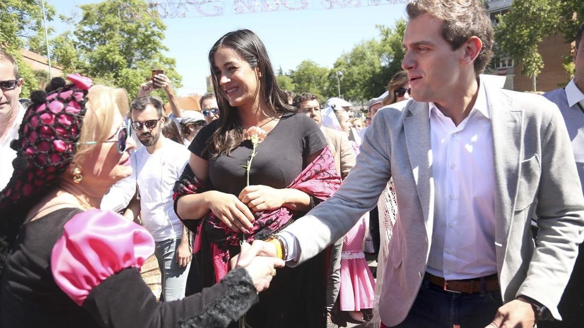 Albert Rivera en las fiestas del patrón de Madrid que se celebran en la Pradera de San Isidro.