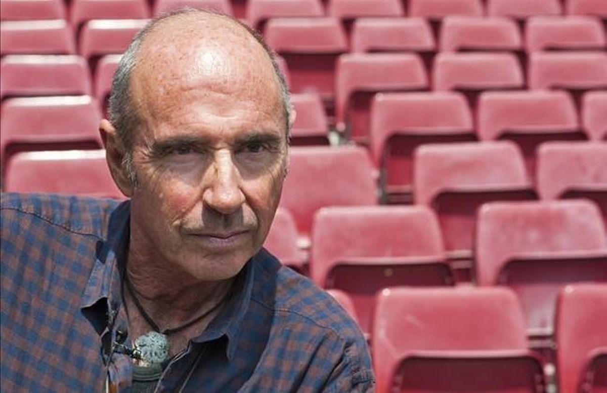 Lluís Llach, dijous passat, al Camp Nou. Lluís Llach, dijous passat, al Camp Nou.