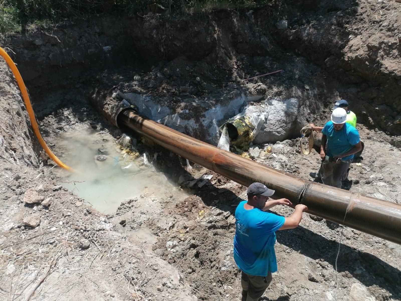 FOTOS | Las obras de la reparación de la avería en Pollença, en imágenes