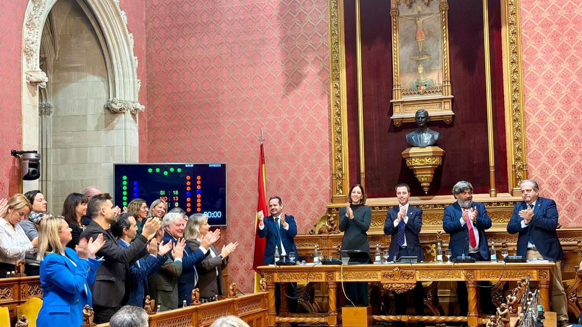 Imagen del momento en el que se aprobaban las cuentas del Consell de Mallorca para 2026.