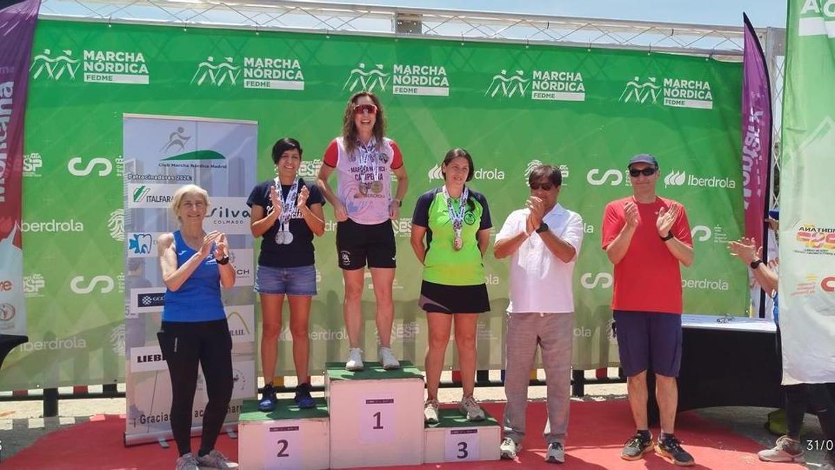 Noelia Bernad se cuelga el bronce en el Nacional de marcha nórdica Noelia Bernad se cuelga el bronce en el Nacional de marcha nórdica