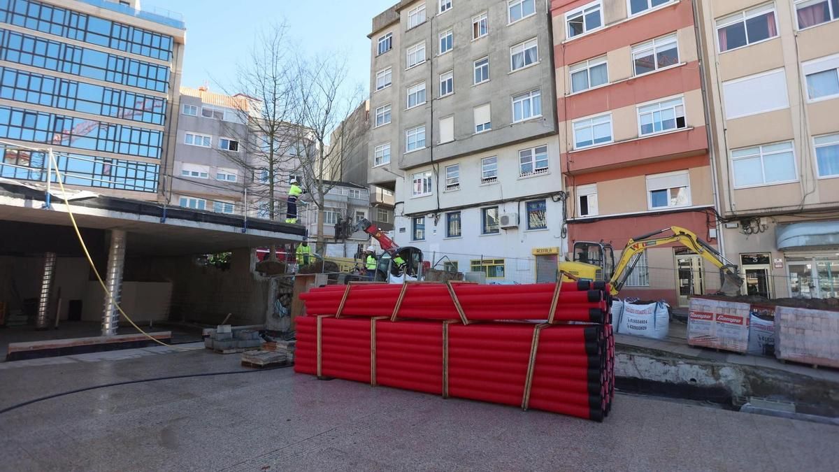 Obras de reforma del mercado de Monte Alto.