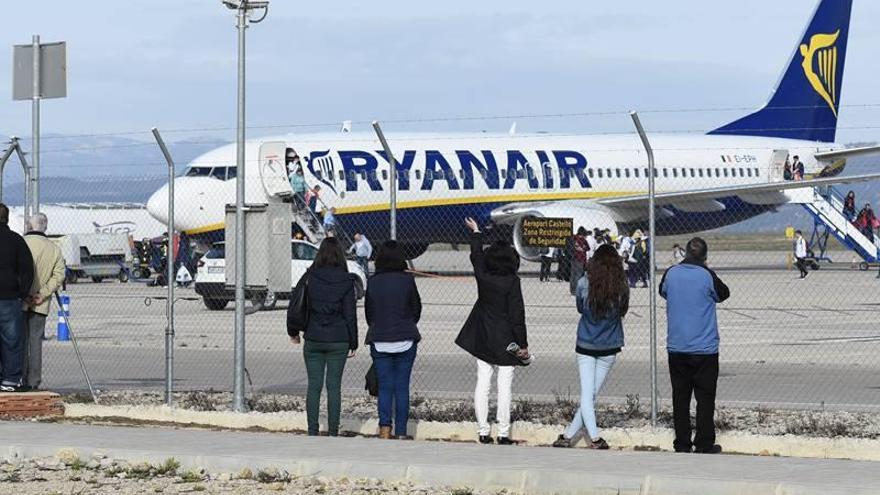 Ryanair suspende sus dos vuelos entre Castellón y Londres previstos para el sábado