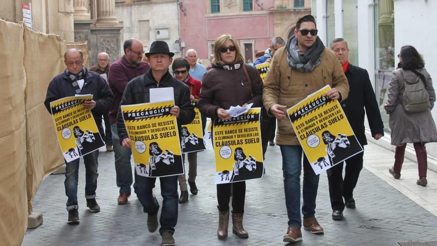 Protesta en Murcia contra las cláusulas suelo