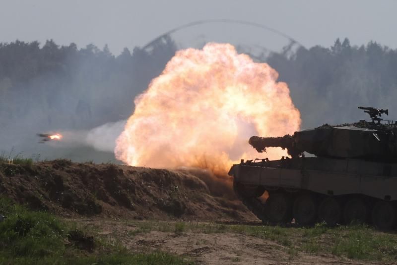 carro de combae Leopard 2 durante unos ejercicios militares en Polonia en mayo pasado