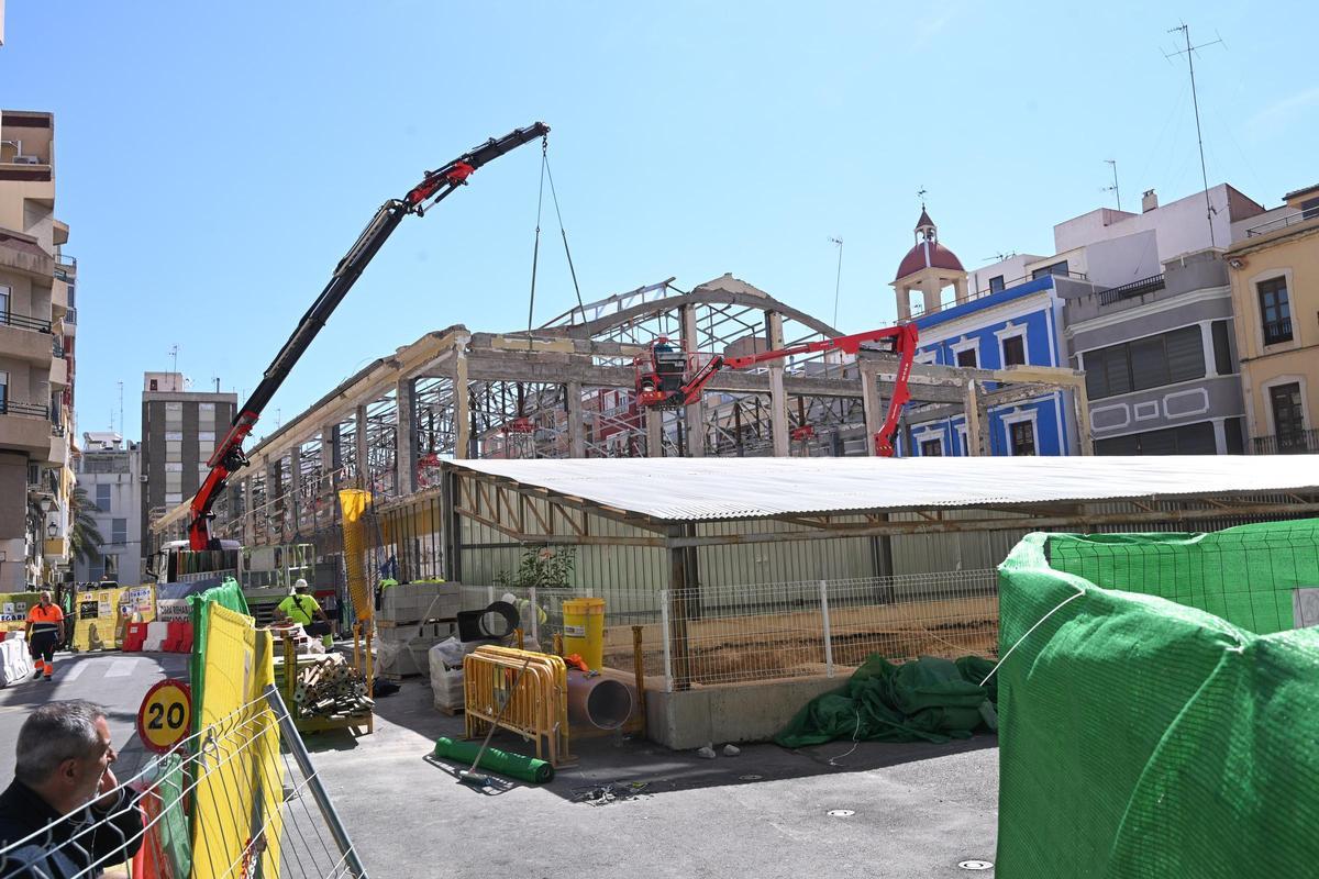 Una vista general de los trabajos en la zona este viernes.