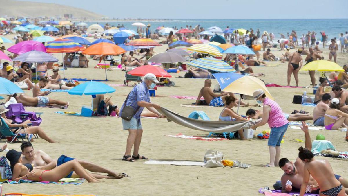 Playa de Maspalomas, en el municipio de San Bartolomé de Tirajana. | | ANDRÉS CRUZ