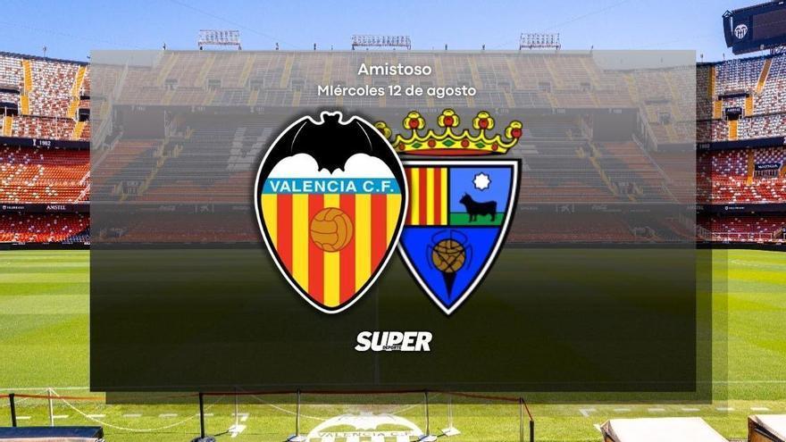 Valencia CF - CF Teruel: partido amistoso de pretemporada, en vivo y en directo online
