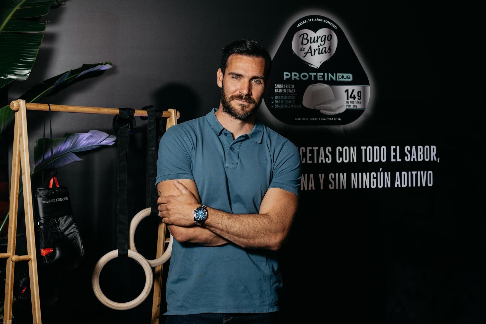 Saúl Craviotto, en la presentación del nuevo Burgo de Arias Protein Plus.