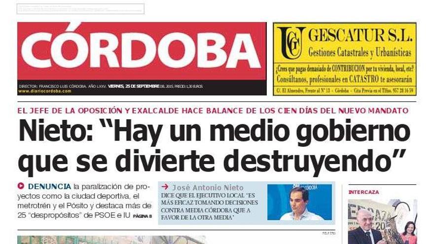 La portada de CÓRDOBA