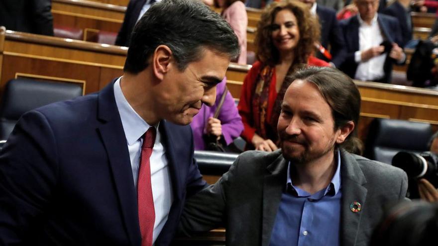 Pedro Sánchez y Pablo Iglesias.