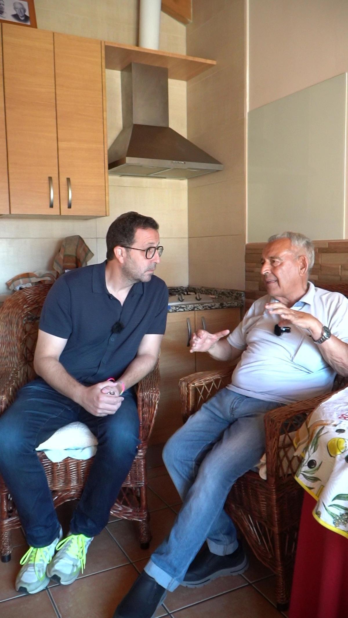 Iñaki Gómez, a la izquierda, con Leopoldo Herrero