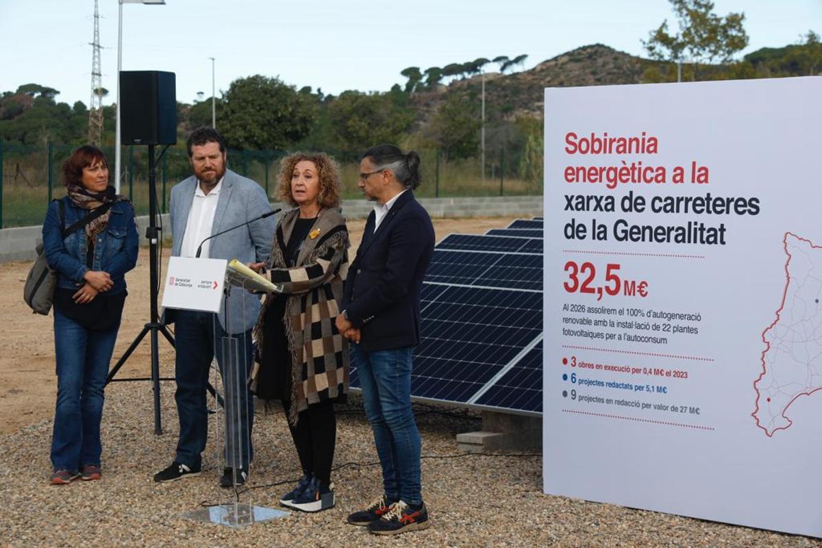 El Departament de Territori hará 22 plantas fotovoltaicas para que las carreteras catalanas se autoabastezcan