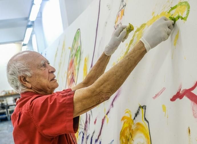 Las Palmas de Gran Canaria. El pintor Félix Juan Bordes en su estudio.  | 25/09/2019 | Fotógrafo: José Carlos Guerra