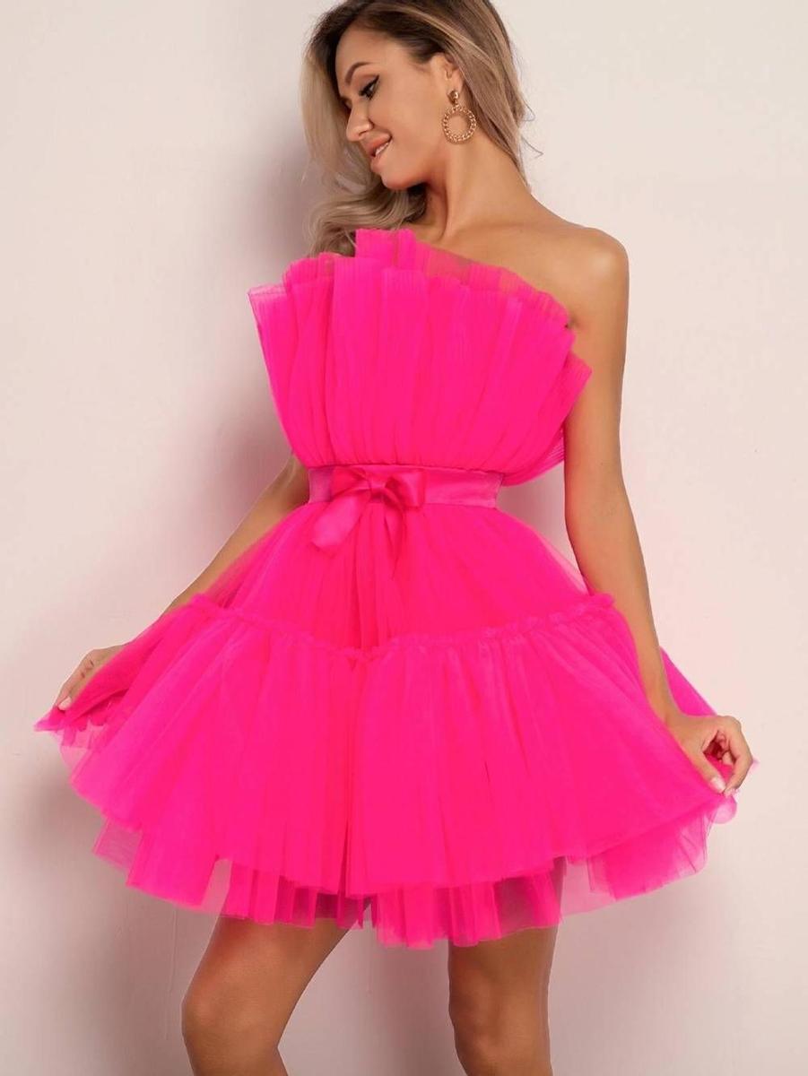 Vestido voluminoso rosa de SheIn