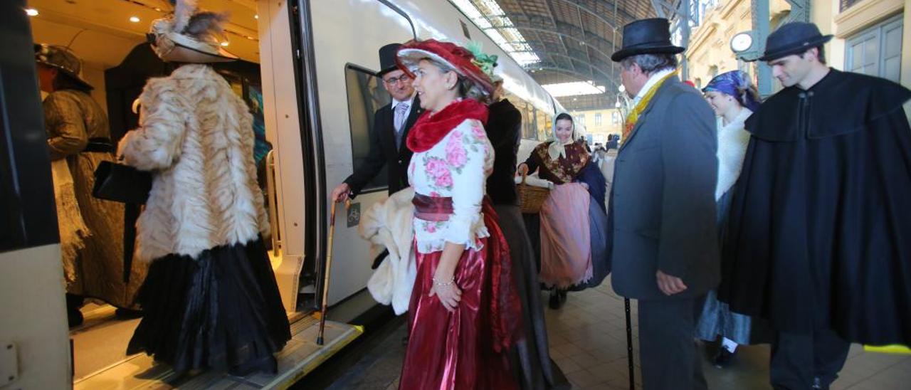 Uno de los numerosos actos reivindicativos en València para la mejora de las infraestructuras ferroviarias.