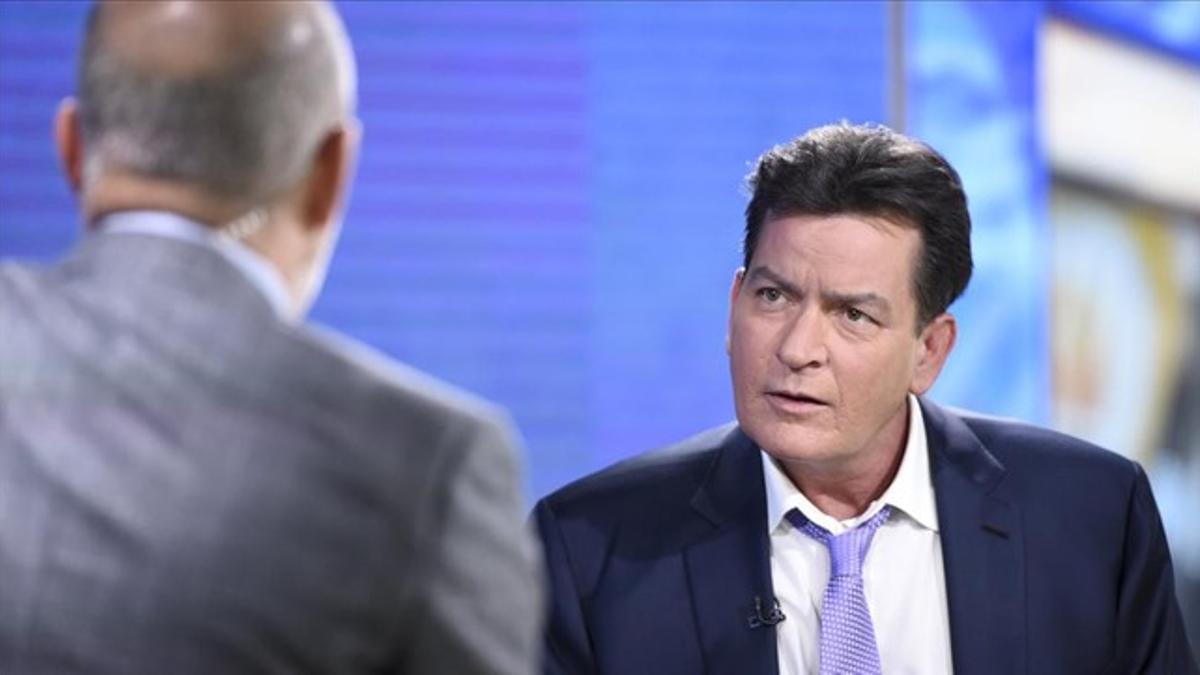 Charlie Sheen, durante la entrevista en la que confesó que tenía VIH, el 18 de noviembre.