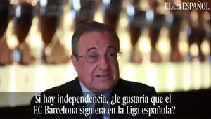 Florentino Pérez se moja sobre el Barça y Catalunya