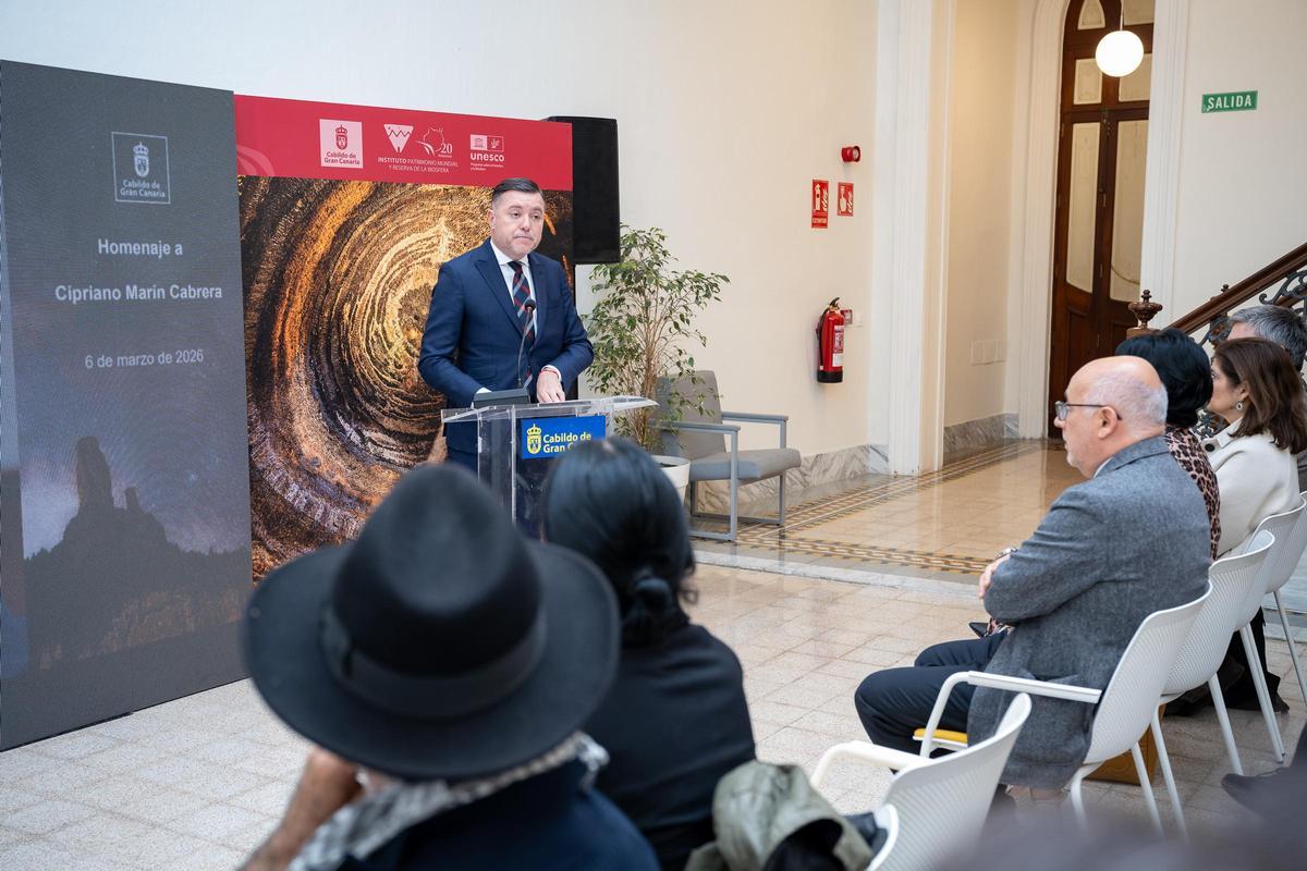 Homenaje del Cabildo de Gran Canaria a Cipriano Marín Cabrera