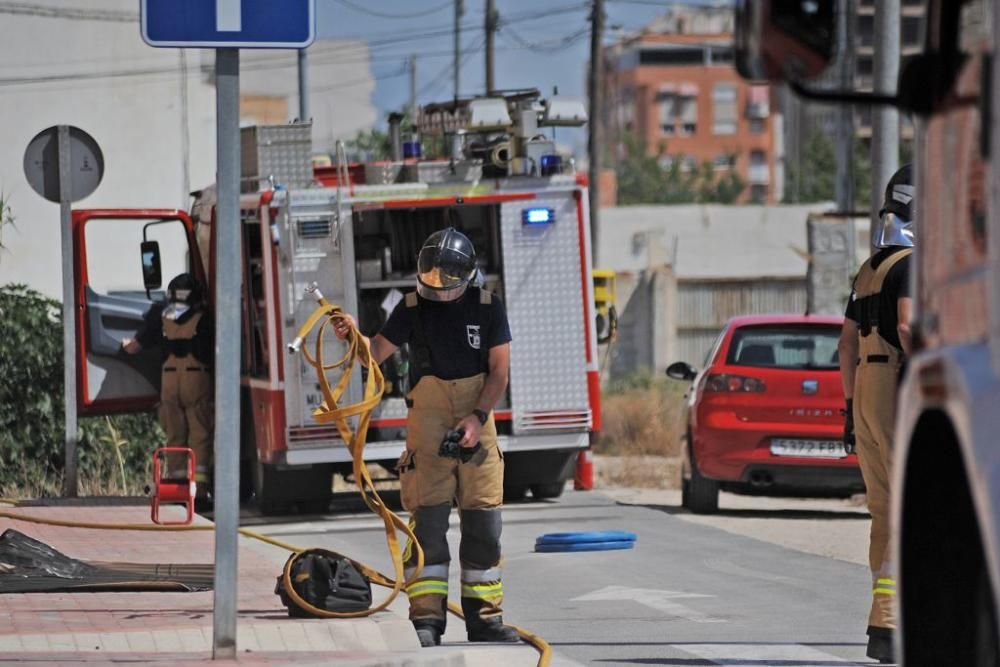 Susto al arder una casa  de Patiño