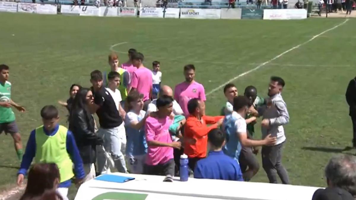Captura de los incidentes  de Canal Extremadura Televisión