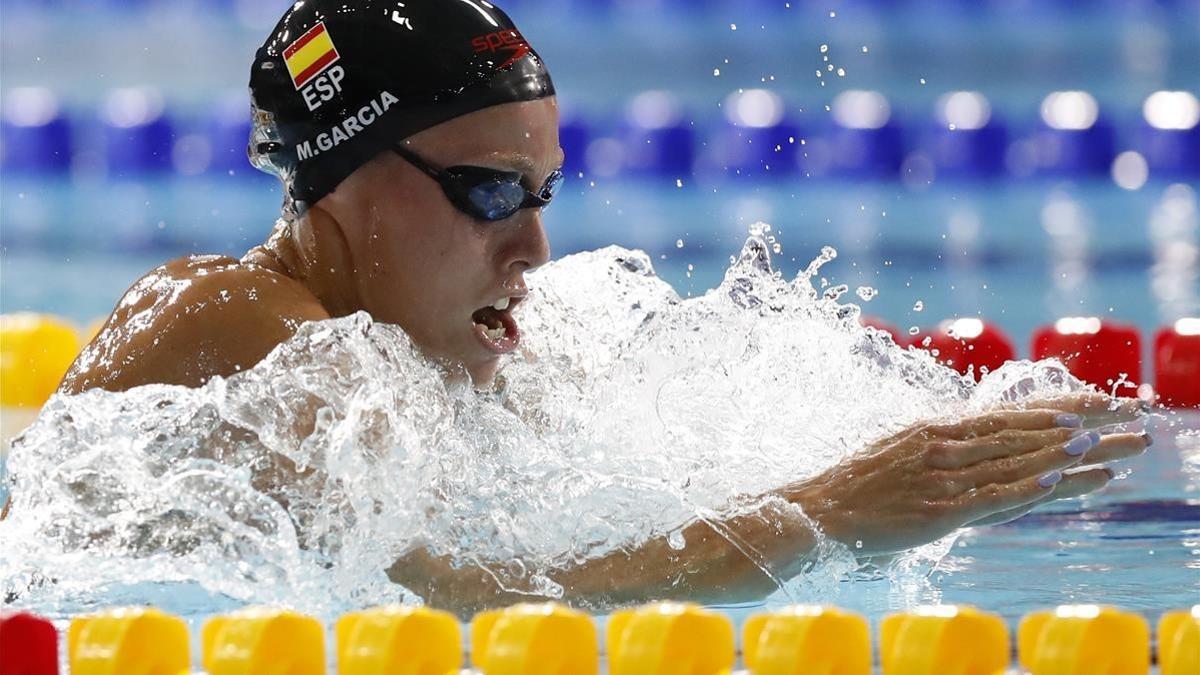 Marina García, en su semifinal de los 200 braza.