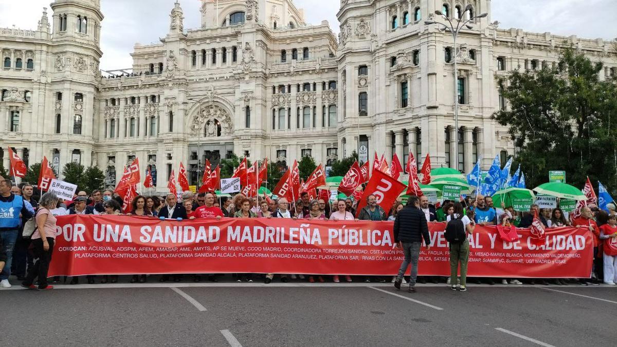 Manifestación sanidad pública en Madrid