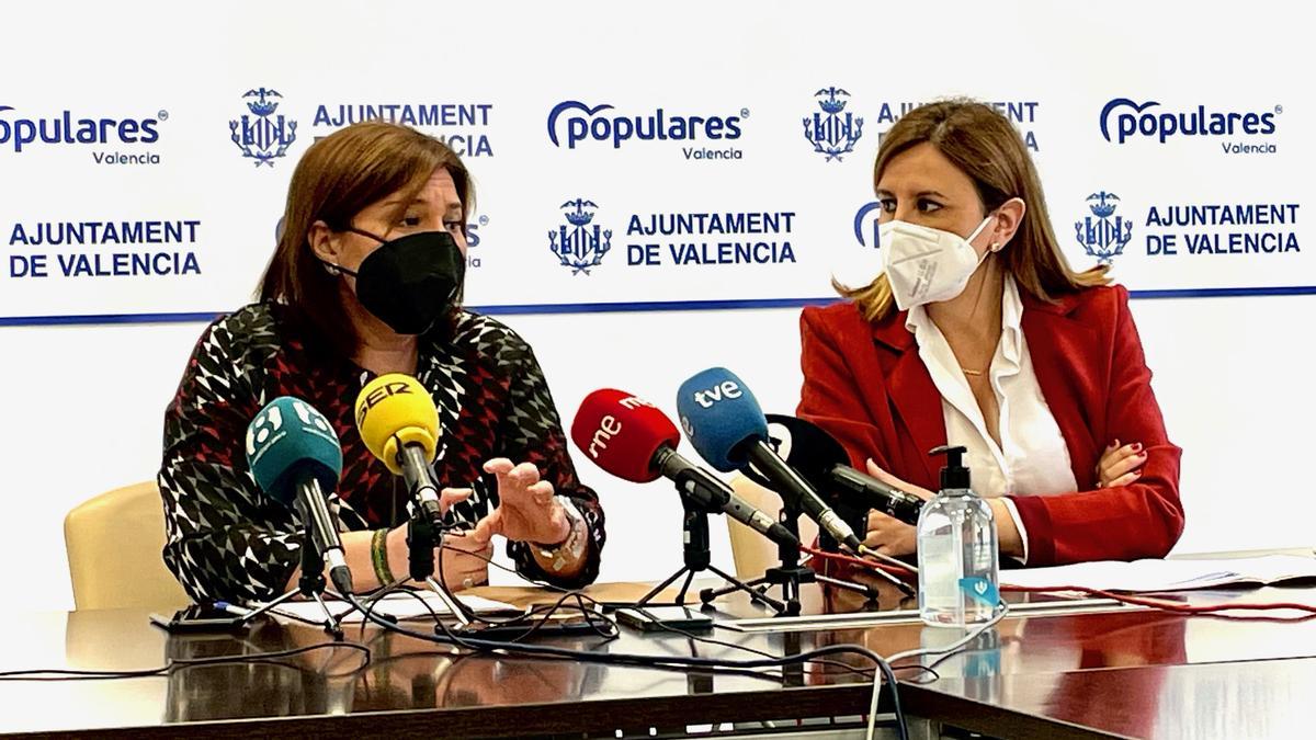 Isabel Bonig y María José Catalá dieron una rueda de prensa conjunta.