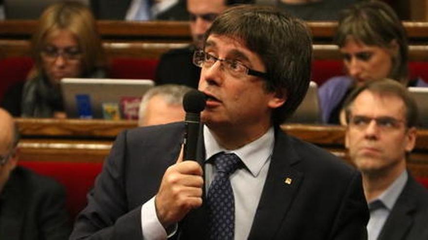 Puigdemont, aquest dimecres, al Parlament.