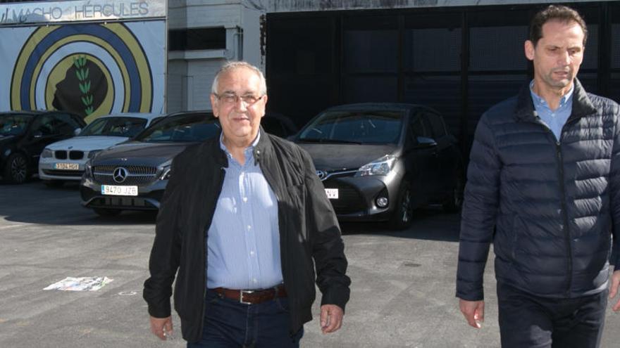 Quique Hernández y Fernando Giner, esta mañana en el Rico Pérez