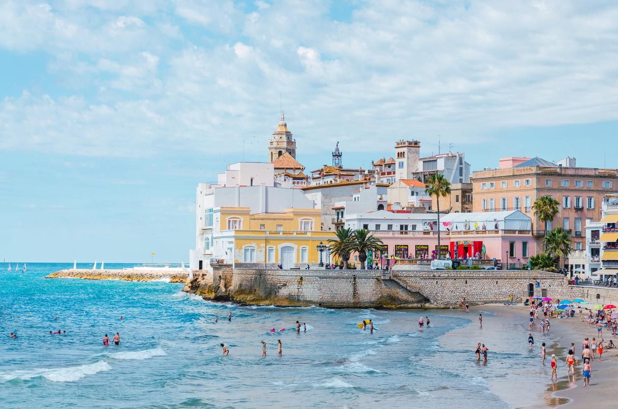 Las playas de Sitges están masificadas