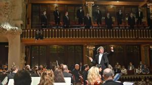 Gustavo Dudamel, durante el concierto de este viernes en el Palau de la Música.