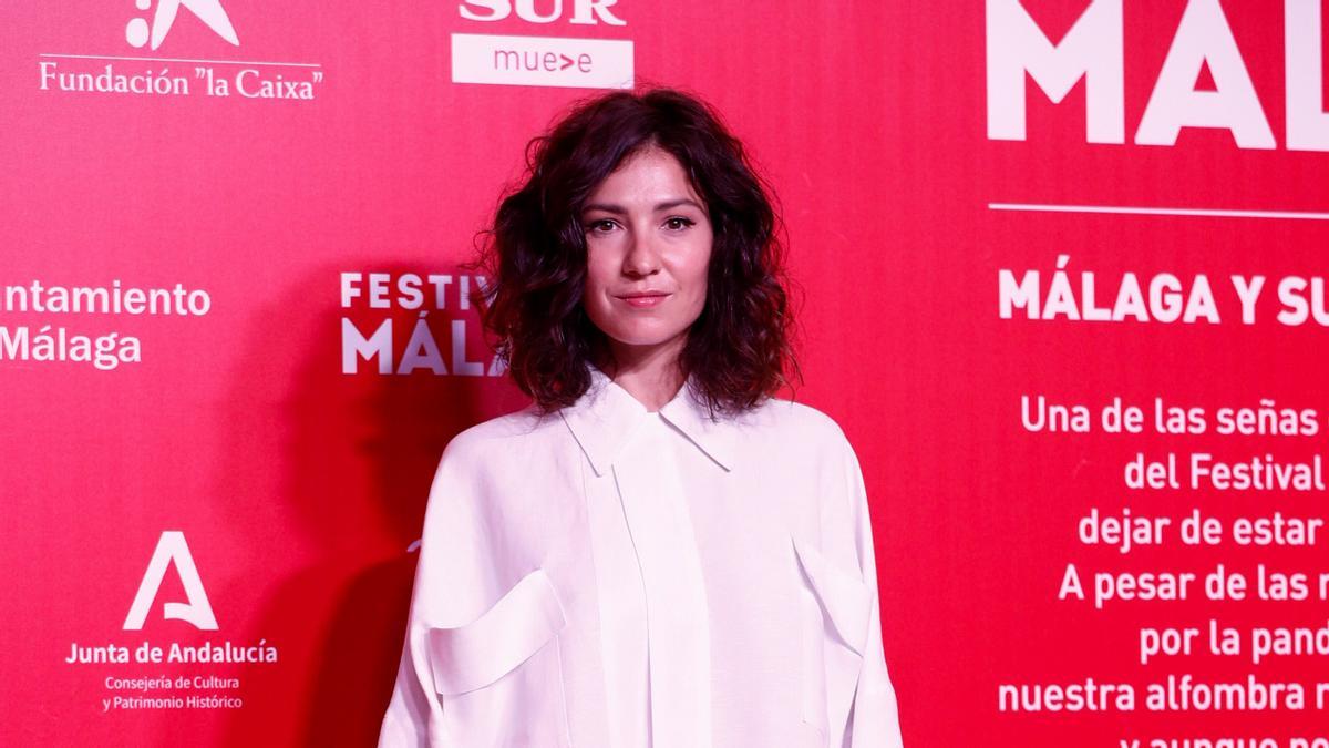 Usue Álvarez en el 'photocall' de la 23ª edición del Festival de Málaga