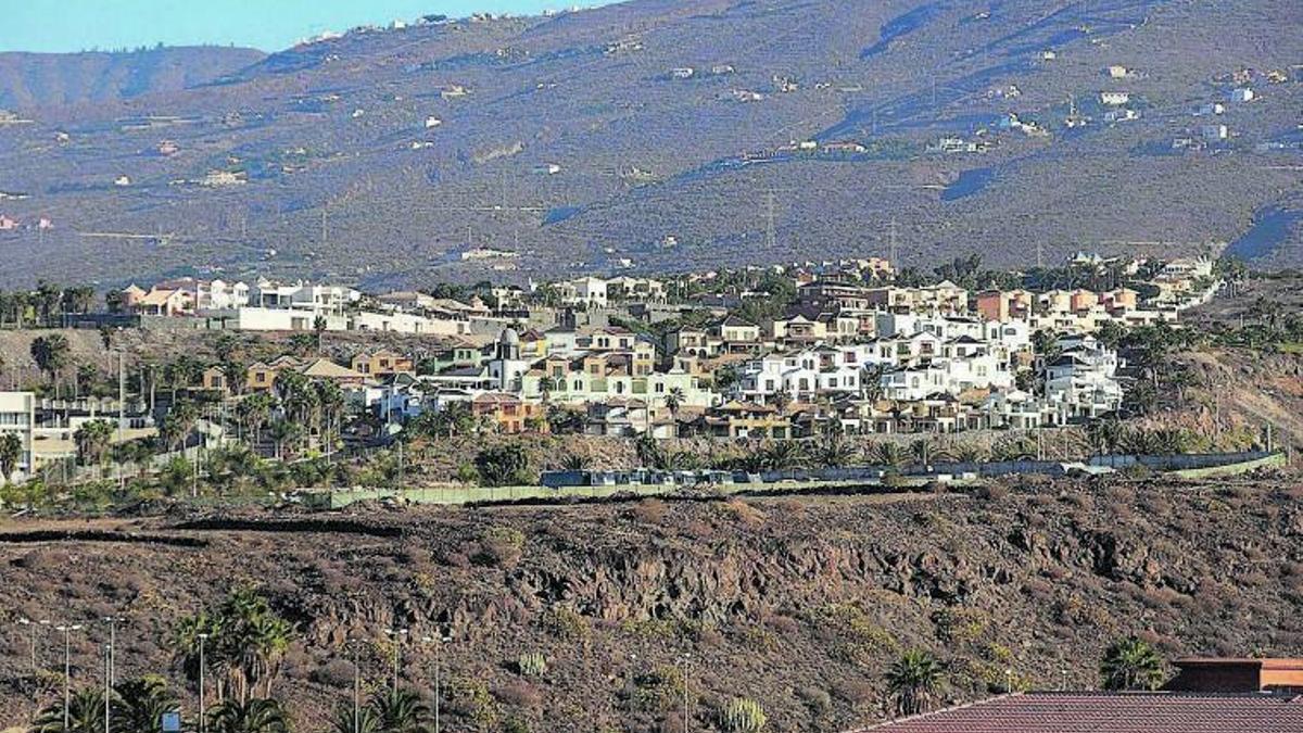 Panorámica de la localidad de Fañabé, en Adeje.