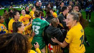 La alegría de las jugadoras del FC Barcelona estaba más que justificada: ¡¡otra final de Champions!!