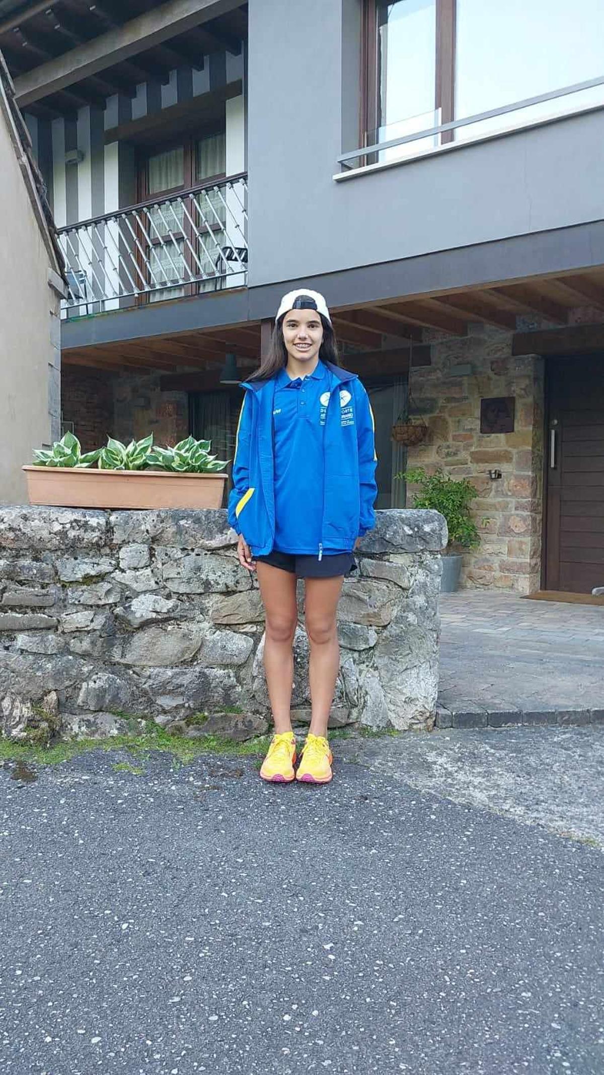 La joven deportista cabraliega.