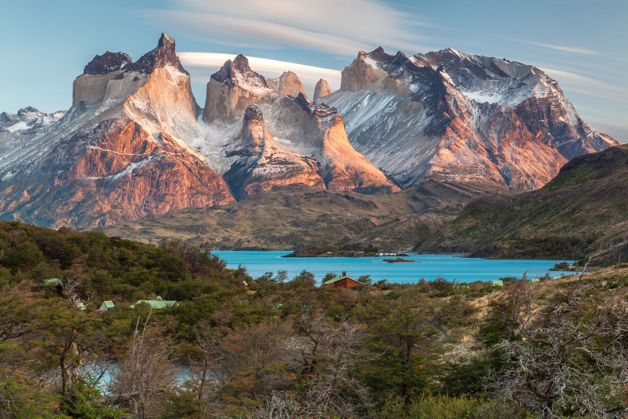 Preciosa vista del Parque Nacional Torres del Paine, Chile-