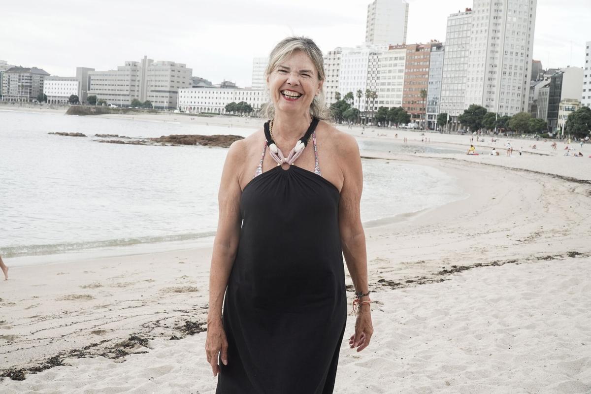 Carmen Fuentes, usuaria de la playa de Riazor